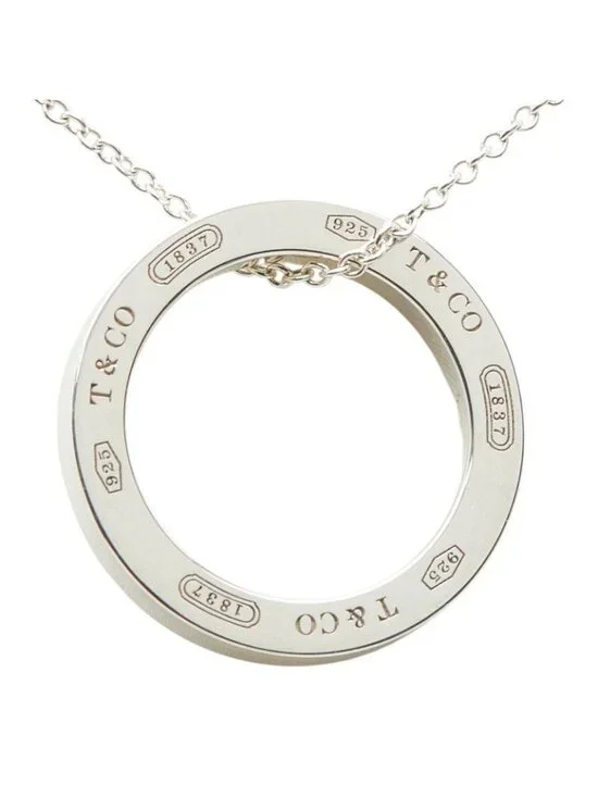 Tiffany & Co Open Circle Pendant Necklace Silver - Picture 3 of 9
